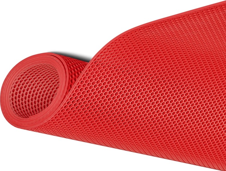 Kırmızı paspas uyarı güvenlik - Kırmızı kaymaz paspas, tehlike alanı rampa merdiven için dikkat çekici İstanbul