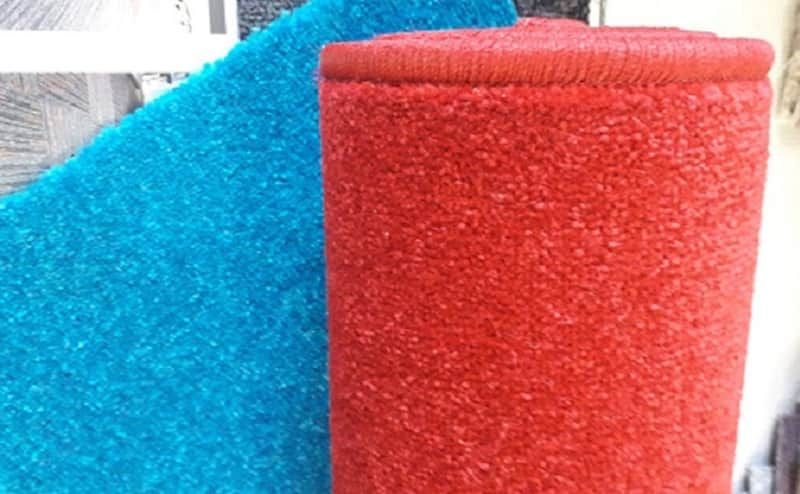 Turkuaz mavi protokol halısı İstanbul İstoç - Kurumsal etkinlikler, özel renk seçeneği, modern tasarım